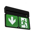 Ansell Lighting AADL/3M/BLK Adler Exit Sign Maintained / Non-Maintained 2W Black