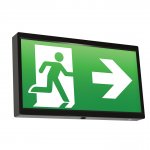 Ansell Lighting AENLED/LI/3M/ST/B EndLED Lithium Exit Sign 2.5W Maintained / Non-Maintained Black