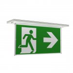 Ansell Lighting ARAZLED/LI/3M/DA Razzo LED Lithium Recessed Exit Sign Maintained / Non-Maintained 4.5W White