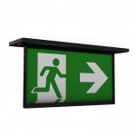 Ansell Lighting ARAZLED/LI/3M/DA/B Razzo LED Lithium Recessed Exit Sign Maintained / Non-Maintained 4.5W Black