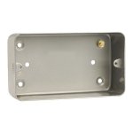 CLICK CL086 ESSENTIALS 2 Gang 40mm Deep Mounting Box (No Knockouts)