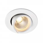 Saxby 99553 Axial round 15W warm white downlight. 102mm