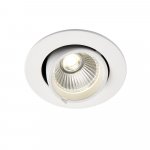 Saxby 78537 Axial round 9W cool white downlight, 90mm