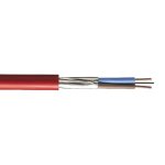 Draka 1m (per metre) Fire Cable FT120 2 Core 1.5mm Red Enhanced