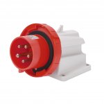 Gewiss  GW60430 16A 3P+E 380-415V 50/60Hz Red IP67, screw wiring 90° angled surface mounting inlet