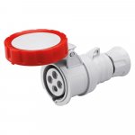 Gewiss GW62030H 16A 3P+E 380-415V 50/60Hz Red IP66/IP67/IP68/IP69, screw wiring straight connector