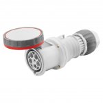 Gewiss GW62061H 125A 3P+N+E 346-415V 50/60Hz Red IP66/IP67/IP68/IP69, mantle terminal straight connector
