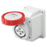 Gewiss GW62430 16A 3P+E 380-415V 50/60Hz Red IP67, screw wiring 10° angled surface mounting outlet