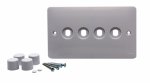 Hager WMDRP4KIT Sollysta 4 Gang Rotary Dimmer Switch Plate Kit