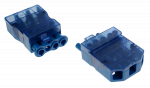 CLICK CT203C FLOW Blue 250V~ 20A 4 Pole Complete (Fast-Fit Cable Clamps) Connector