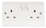 CLICK CMA036 MODE 13A 2 Gang Double Pole Switched Socket Outlet Polar White