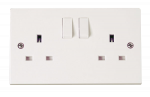 CLICK PRW606 POLAR 13A 2 Gang Switched Socket Outlet Polar White