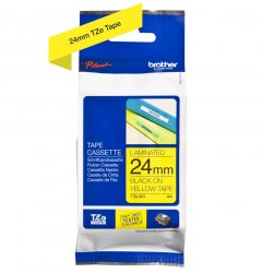 Brother TZe-651 Labelling Tape Cassette  Black on Yellow, 24mm wide