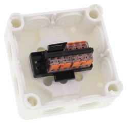 WISKA 10110405 COMBI 308 WH / 3-221-413 junction box, 85 x 85 x 51mm, white, plastic, with Wago terminals