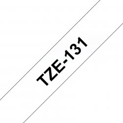 Brother TZe-131 Black on Clear Labelling Tape  12mm wide