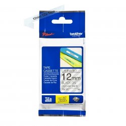 Brother TZe-131 Black on Clear Labelling Tape  12mm wide.