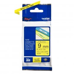Brother TZe-621 Labelling Tape Cassette  Black on Yellow, 9mm wide
