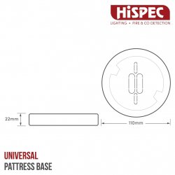 HiSPEC HSSA/PA Universal Pattress Base dimensions