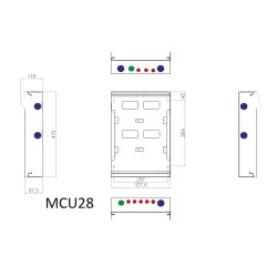 CPN Cudis MCU28S/80TI/W dimensions