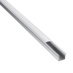 Saxby 97739 RigelSLIM Recessed wide 2m aluminium profile/extrusion silver