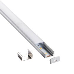 Saxby 80497 RigelSLIM Surface 2m aluminium profile/extrusion silver