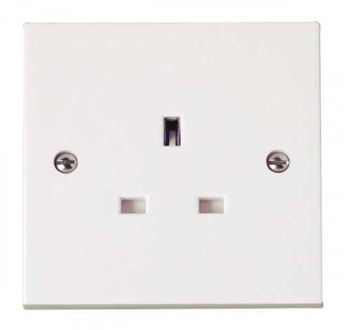 CLICK PRW030 POLAR 13A 1 Gang Unswitched Socket Outlet Polar White