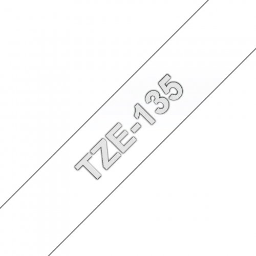 Brother TZe-135 Labelling Tape Cassette  White On Clear, 12mm wide