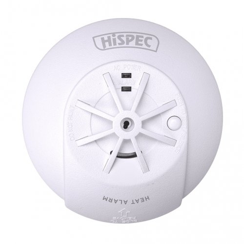 HiSPEC HSSA/HE/FF10 Interconnectable Fast Fix Mains Heat Detector with 10yr Rechargeable Lithium Battery Backup