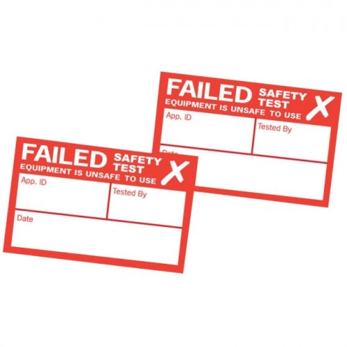 Kewtech 250FAIL PAT fail labels