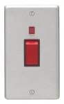 Eurolite SSS45ASWNB Stainless steel 45A switch with neon indicator, Satin Stainless Steel