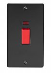 Eurolite EN45ASWNMBB Enhance Decorative 45A switch with neon indicator, Matt Black