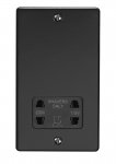 Eurolite ENSHSMBB Enhance Decorative shaver socket, Matt Black