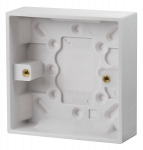 CLICK PRW081 POLAR 1 Gang 25mm Deep Pattress Box Polar White