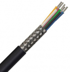 Securi-flex SFX/DS-7-2-6C-LSZH-BLK-1 Cable 1m (per metre) Defence Standard 7 x 0.2mm 6 Core TCWB Screened Black LSZH