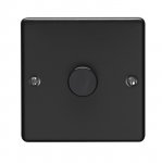 Eurolite EN1DLEDMBB Enhance Decorative 1 gang dimmer, Matt Black