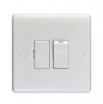 Eurolite PL4220 Enhance White plastic 13A fuse spur with flex outlet