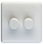 Eurolite PL3504/22 Enhance White plastic 2 gang dimmer