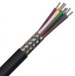 Securi-flex SFX/DS-7-2-8C-LSZH-BLK-1 Cable 1m (per metre) Defence Standard 7 x 0.2mm 8 Core TCWB Screened Black LSZH