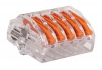 Q-CRIMP QL5322 32A 450V Transparent 5 Port Lever Wire Connector (30 Pack)