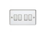 Eurolite EN4SWPCW Enhance Decorative 4 gang switch, Polished Chrome