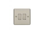 Eurolite EN2SWSSW Enhance Decorative 2 gang switch, Satin Stainless