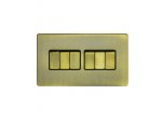 Eurolite AB6SWB Concealed 3mm 6 gang switch, Antique Brass