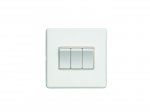 Eurolite ECW3SWW Concealed 3mm 3 gang switch, Matt White