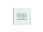 Eurolite ECW3SWW Concealed 3mm 3 gang switch, Matt White