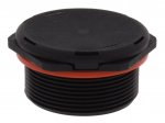 WISKA 10106622 M40 Polyamide VentPLUG High Air Flow Long Thread Black