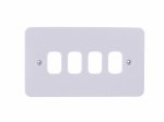 Schneider Electric GGBL04G Lisse 2G 4 Module Grid Plate White