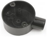 Univolt CB 20/1 BK (104251) Circular junction box, Ø 20 mm, 65x32 mm, terminal 1 way box, black