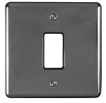 Eurolite EN-G1BNB Enhance Decorative 1 gang grid plate, Black Nickel