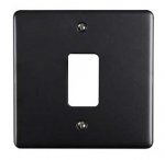 Eurolite EN-G1MBB Enhance Decorative 1 gang grid plate, Matt Black