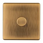 Eurolite AB1DLED Concealed 3mm 1 gang dimmer, Antique Brass